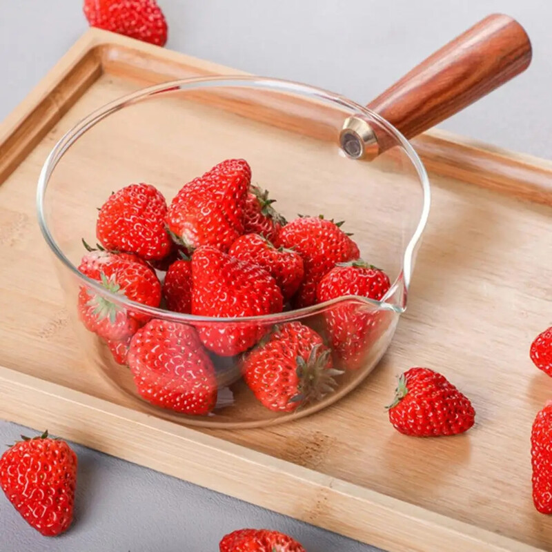 Klaasist keedupott supipiimapott puidust käepidemega Klaasist keedupott kiirnuudlipott klaasist kööginõud Köögitarvikud