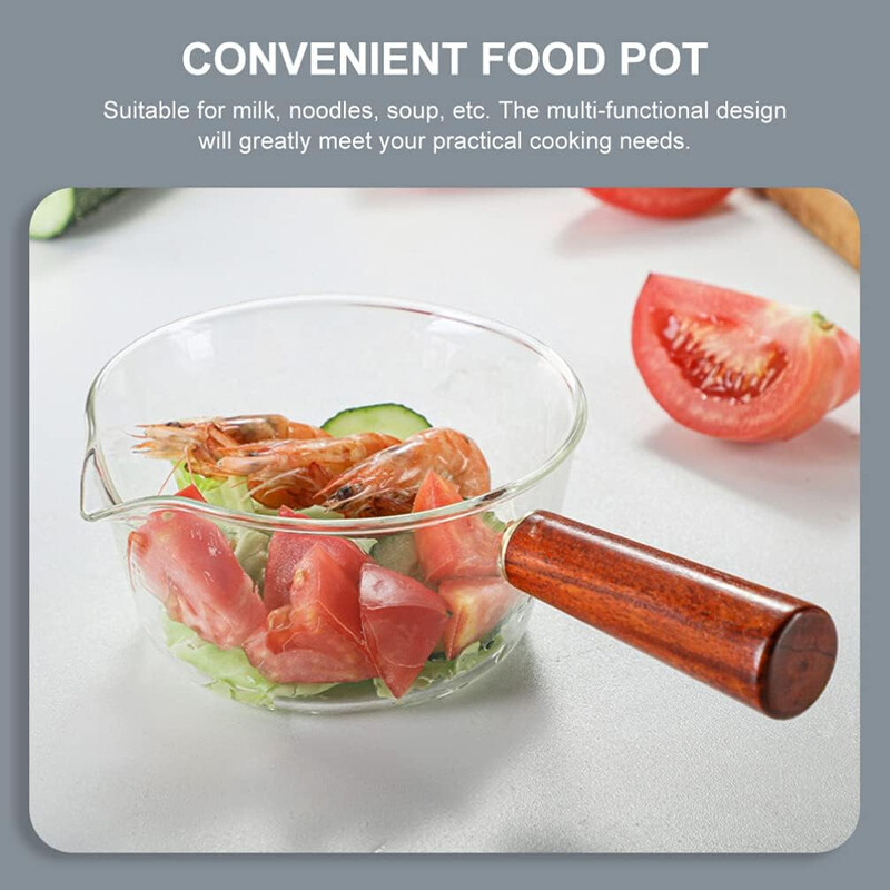 Klaasist keedupott supipiimapott puidust käepidemega Klaasist keedupott kiirnuudlipott klaasist kööginõud Köögitarvikud