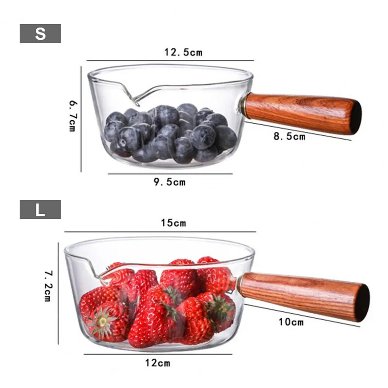 Klaasist keedupott supipiimapott puidust käepidemega Klaasist keedupott kiirnuudlipott klaasist kööginõud Köögitarvikud