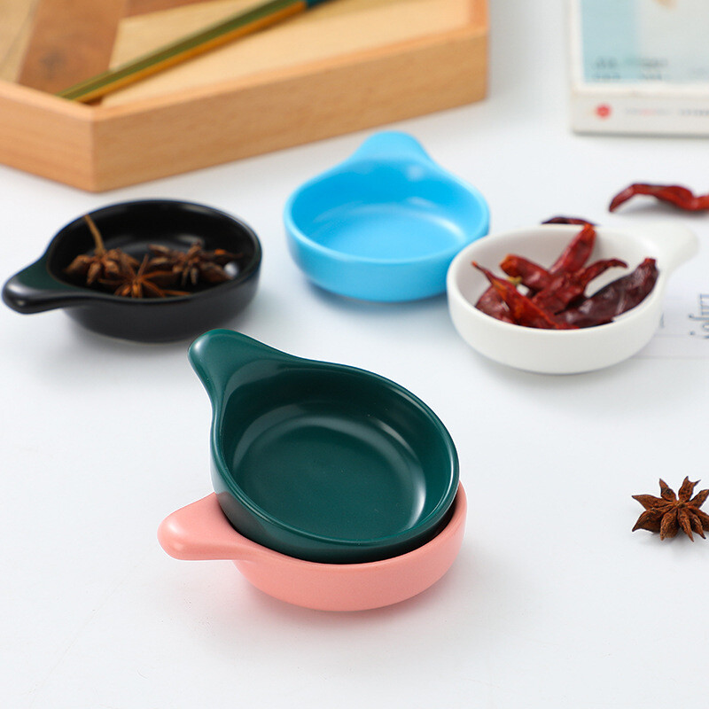 Ιαπωνική κεραμική σάλτσα Καρυκεύματα πιάτων καρυκεύματα Πιάτα Σούσι σνακ σόγιας για το σπίτι Μπολ Μίνι δίσκος Μικροσκοπικό μπολ