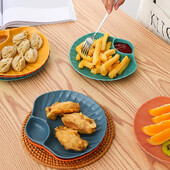 Keraamiliste nõude tarvikud Multifunktsionaalne puuviljavaagen Mitmeotstarbeline loominguline suupistealus Plastikust kestakujuline taldrik lauanõude kandikud