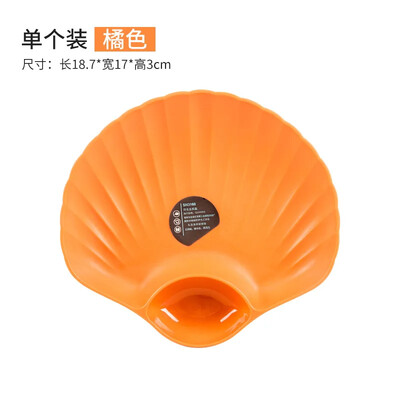 Keraamiliste nõude tarvikud Multifunktsionaalne puuviljavaagen Mitmeotstarbeline loominguline suupistealus Plastikust kestakujuline taldrik lauanõude kandikud