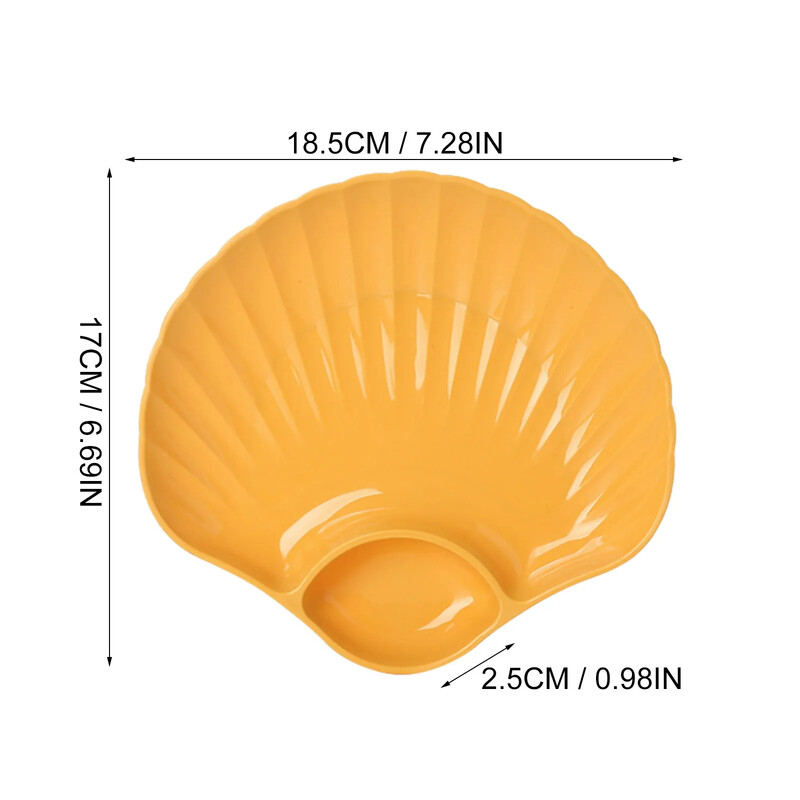 Keraamiliste nõude tarvikud Multifunktsionaalne puuviljavaagen Mitmeotstarbeline loominguline suupistealus Plastikust kestakujuline taldrik lauanõude kandikud