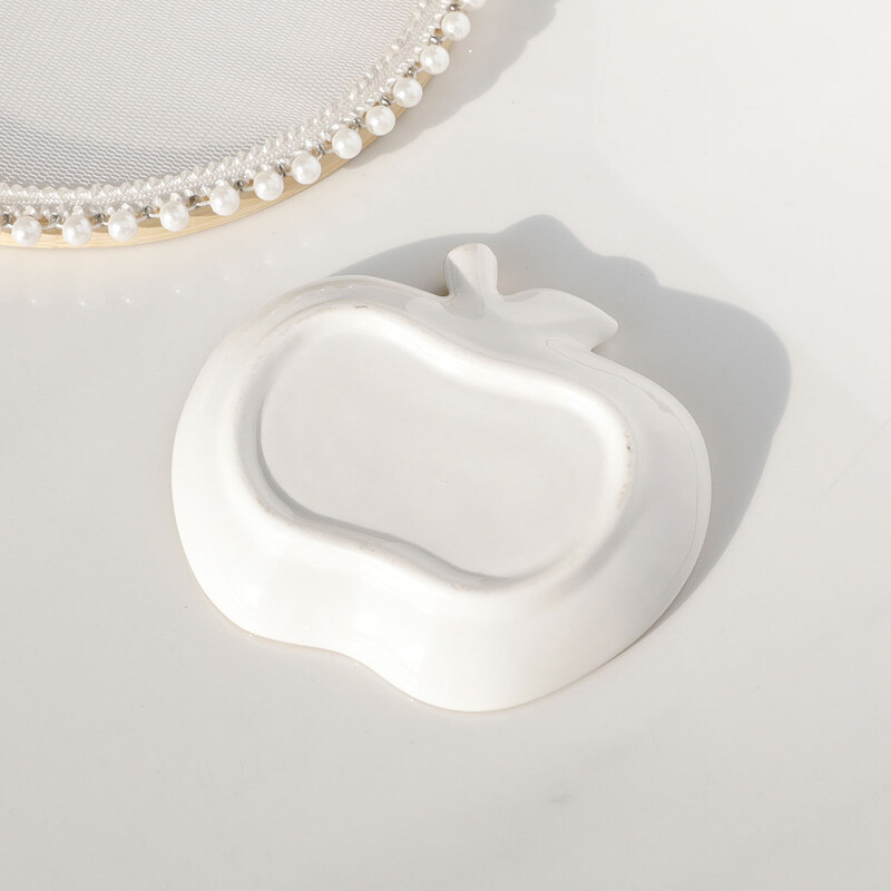 Keraamiline ehtesalv nipsasjakeste taldrik Apple vanity võtmealus naistele, sõrmusehoidja taldrik, armas ehtetaldrik toakaunistus sünnipäevakingitus