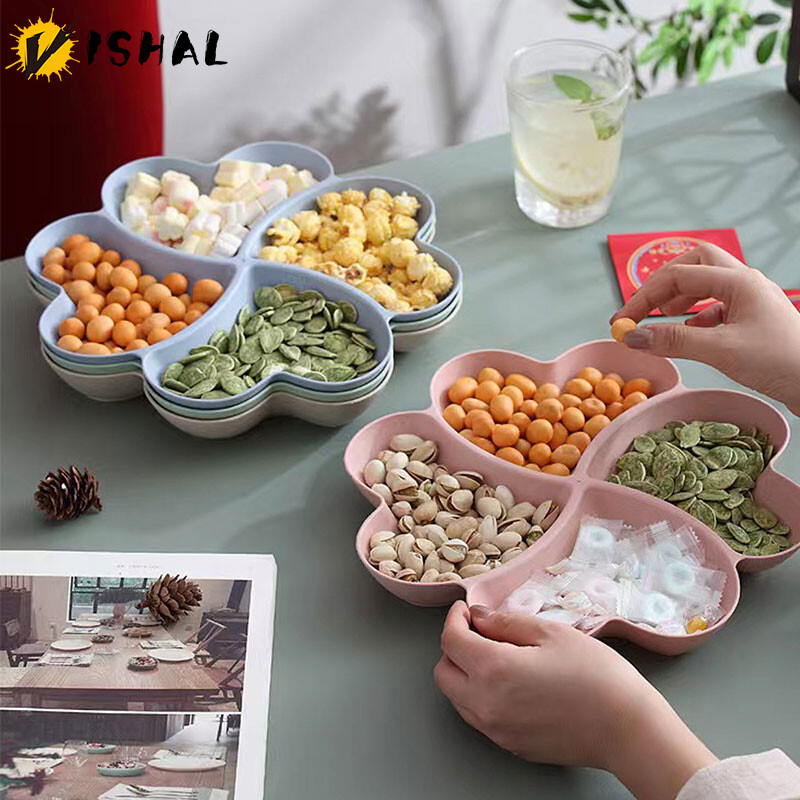 VISHAL Πιατέλα φρούτων σε σχήμα καρδιάς Δημιουργικά πιάτα Κουτί αποθήκευσης Πιάτα σνακ αποξηραμένων φρούτων Δοχείο πιάτων για επιδόρπιο σε σχήμα καραμέλας