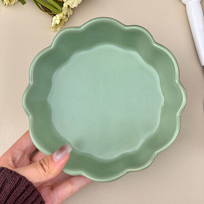 Korea Style Ins Keraamiline kauss ühevärviline lillekujuline majapidamistoidukonteiner Jogurt puuviljasalat piim kaer hommikusöögikausid