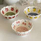 Δημιουργικό κεραμικό μπολ Χαριτωμένα φρούτα Κορεάτικου στιλ Στρογγυλά Homehold Hotel Επιτραπέζια σκεύη παγωτού Απογευματινά μπολ τσαγιού Προμήθειες κουζίνας
