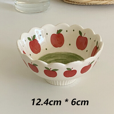 Δημιουργικό κεραμικό μπολ Χαριτωμένα φρούτα Κορεάτικου στιλ Στρογγυλά Homehold Hotel Επιτραπέζια σκεύη παγωτού Απογευματινά μπολ τσαγιού Προμήθειες κουζίνας