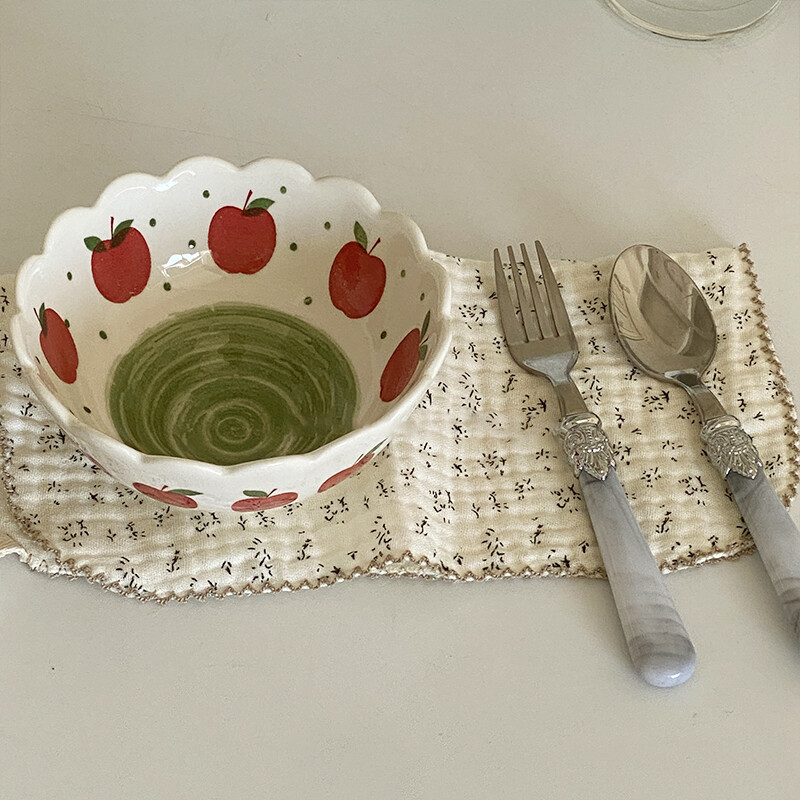 Δημιουργικό κεραμικό μπολ Χαριτωμένα φρούτα Κορεάτικου στιλ Στρογγυλά Homehold Hotel Επιτραπέζια σκεύη παγωτού Απογευματινά μπολ τσαγιού Προμήθειες κουζίνας