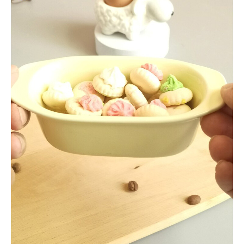 Δημιουργικό κεραμικό μπολ Χαριτωμένο σε σχήμα μπανιέρας μονόχρωμο επιδόρπιο πορσελάνινο σκεύος πουτίγκα γιαουρτιού Μπολ παγωτού Προμήθειες κουζίνας
