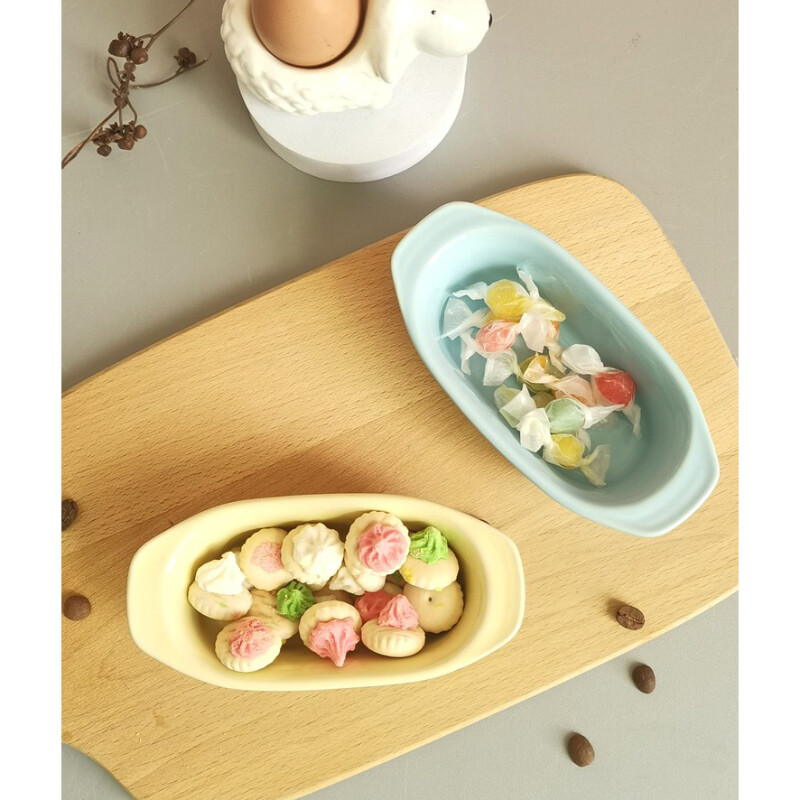 Δημιουργικό κεραμικό μπολ Χαριτωμένο σε σχήμα μπανιέρας μονόχρωμο επιδόρπιο πορσελάνινο σκεύος πουτίγκα γιαουρτιού Μπολ παγωτού Προμήθειες κουζίνας