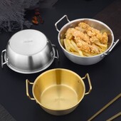 304 Μπολ Κορεατικής κουζίνας από ανοξείδωτο ατσάλι Επιτραπέζια σκεύη κουζίνας Σνακ Μπολ κρασιού από ρύζι με λαβή Σάλτσα καρυκεύματα Δοχείο φαγητού