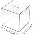 Pușculiță transparentă Pușculiță acrilice Cutie de economisire nedeschisă Cutie de economii transparentă Rezervor de economii DIY Cadou pentru cadou de zi de naștere 12x12cm