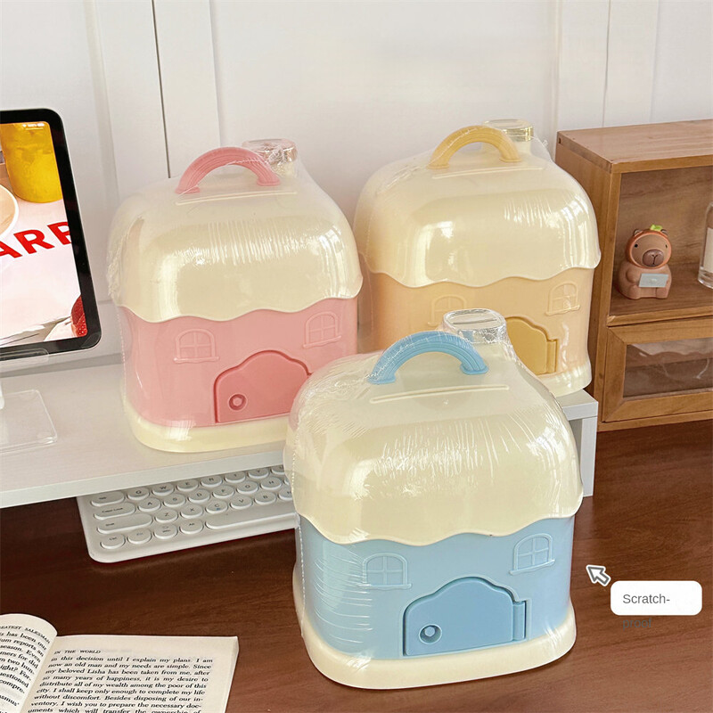 Small House Savings Χαριτωμένο παιδικό αποταμιευτικό βάζο μπορεί να αποθηκευτεί και να αφαιρεθεί με ένα κλειδί φορητό κουτί μικρού σπιτιού