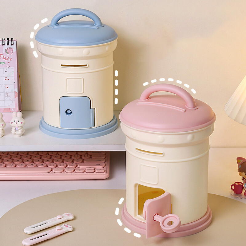 Uus laste armas e-kirjade säästukonserv plastikust hoiustamise raha säästev minipostkast täiskasvanutele tüdrukutele