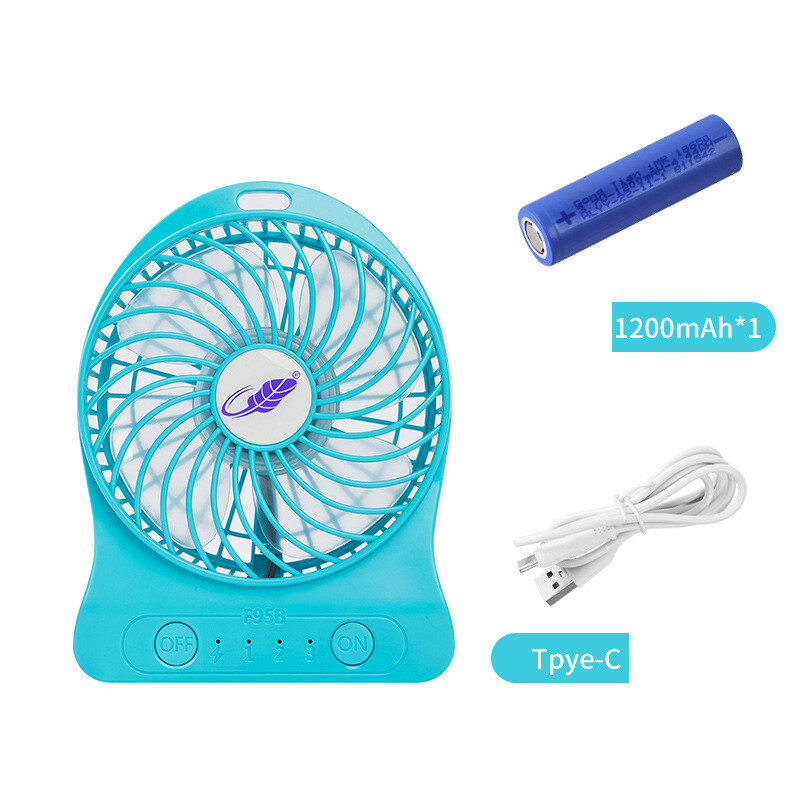 Gongtian F95B ventilator mic dormitor student portabil 4 inch mic USB de încărcare portabil mini livrare la fața locului