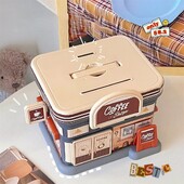 Creative Kids Adults Money Box Store σε σχήμα Ασφαλείας Κουτί μετρητών Φορητό πλαστικό χρηματοκιβώτιο κερμάτων Κλειδαριά κουμπαράς δώρο