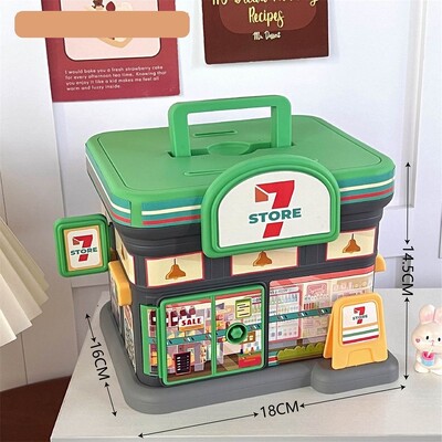 Creative Kids Adults Money Box Store σε σχήμα Ασφαλείας Κουτί μετρητών Φορητό πλαστικό χρηματοκιβώτιο κερμάτων Κλειδαριά κουμπαράς δώρο