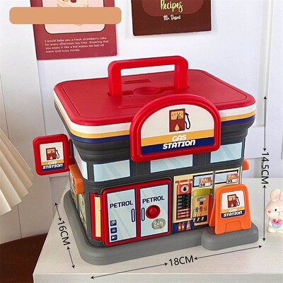 Creative Kids Adults Money Box Store σε σχήμα Ασφαλείας Κουτί μετρητών Φορητό πλαστικό χρηματοκιβώτιο κερμάτων Κλειδαριά κουμπαράς δώρο