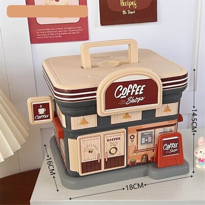 Creative Kids Adults Money Box Store σε σχήμα Ασφαλείας Κουτί μετρητών Φορητό πλαστικό χρηματοκιβώτιο κερμάτων Κλειδαριά κουμπαράς δώρο