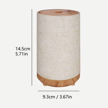 Ellestfun GH2005F Fabric Aroma Diffuser Warm Light Νέας σχεδίασης 80ml Υγραντήρας καλωδίου USB