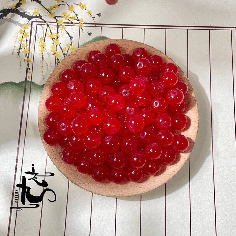 Κατασκευαστής Χονδρική 10mm απομίμηση φυσικού νεφρίτη στρογγυλές χάντρες Γυάλινες χαλαρές χάντρες DIY Χειροποίητα βραχιόλια Υλικό κολιέ