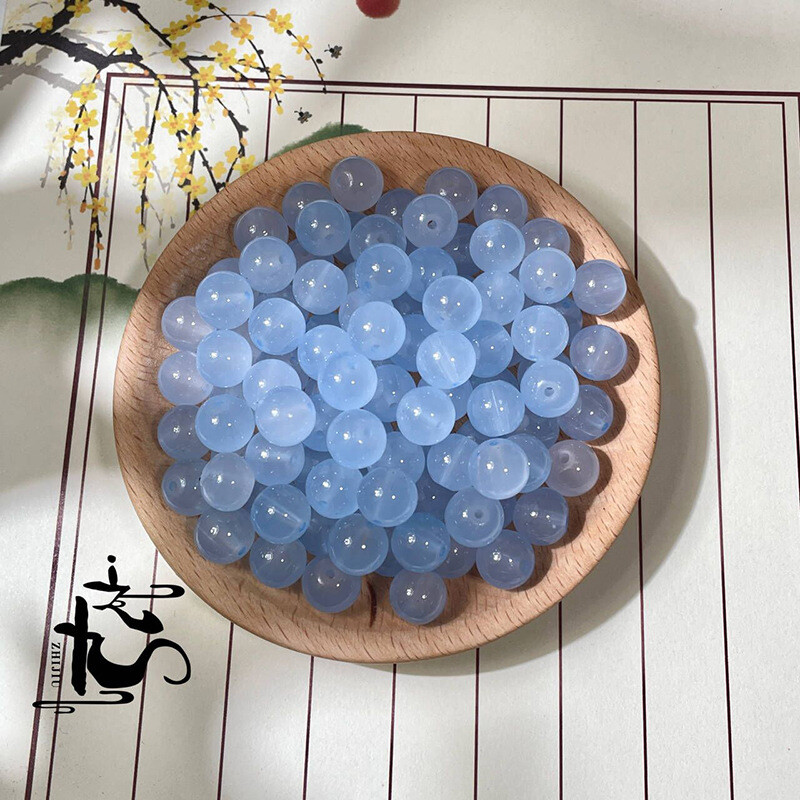 Κατασκευαστής Χονδρική 10mm απομίμηση φυσικού νεφρίτη στρογγυλές χάντρες Γυάλινες χαλαρές χάντρες DIY Χειροποίητα βραχιόλια Υλικό κολιέ