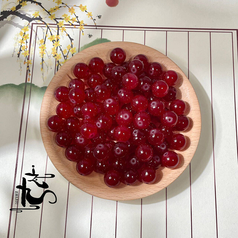 Κατασκευαστής Χονδρική 10mm απομίμηση φυσικού νεφρίτη στρογγυλές χάντρες Γυάλινες χαλαρές χάντρες DIY Χειροποίητα βραχιόλια Υλικό κολιέ