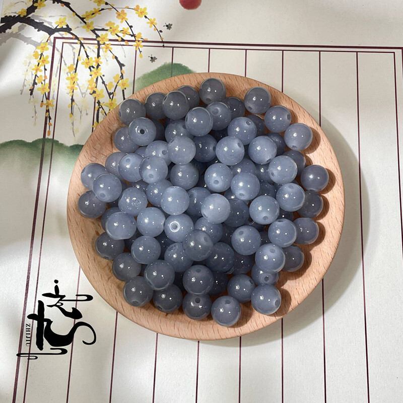 Κατασκευαστής Χονδρική 10mm απομίμηση φυσικού νεφρίτη στρογγυλές χάντρες Γυάλινες χαλαρές χάντρες DIY Χειροποίητα βραχιόλια Υλικό κολιέ