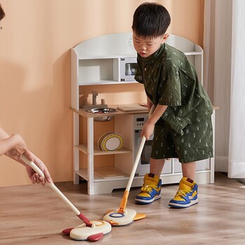 Mini Kids Mop Toddlers Cleaning Toys Miniature Toy Mop Housekeeping Helper Toy for Preschool