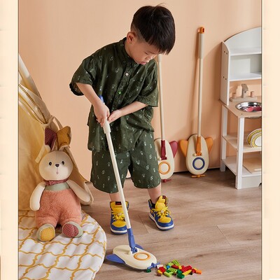 Mini Kids Mop Toddlers Cleaning Toys Miniature Toy Mop Housekeeping Helper Toy for Preschool