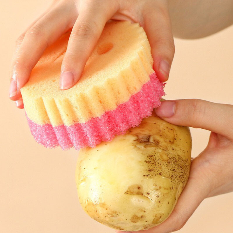 Kahe küljenõude pesukäsn Köögipuhastus Tugev küürimislapp Miracle Sponge Koduköök Magic Puhastuskäsn