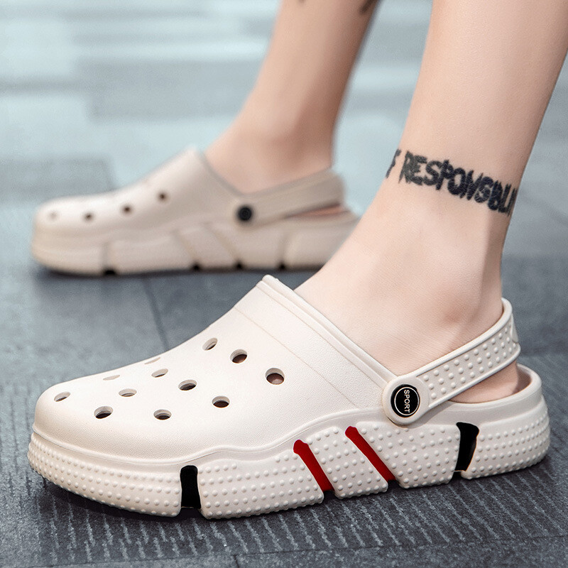 Croc Shoes Pair Modes Āra Čības Elpojošas Sandales Baotou Sākums Neslīdošas Vasaras Jaunas Pludmales Sandales