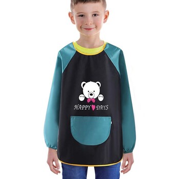 Cartoon Baby Bibs Αδιάβροχη μακρυμάνικη ποδιά Feeding Smock Bib Παιδική ποδιά Ζωγραφική Παλτό ζωγραφικής για παιδιά