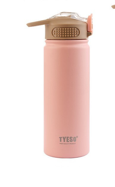 Taishuo suure mahutavusega seest ja väljast 304 roostevabast terasest pihustuskattega kaasaskantav välispordi veepudel koos otsikuga termostopsiga