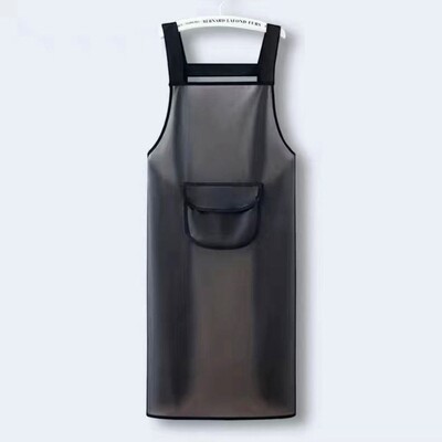 Водоустойчива кухненска престилка Домашна PVC маслоустойчива работна престилка Прозрачни черни почистващи престилки, устойчиви на мръсотия