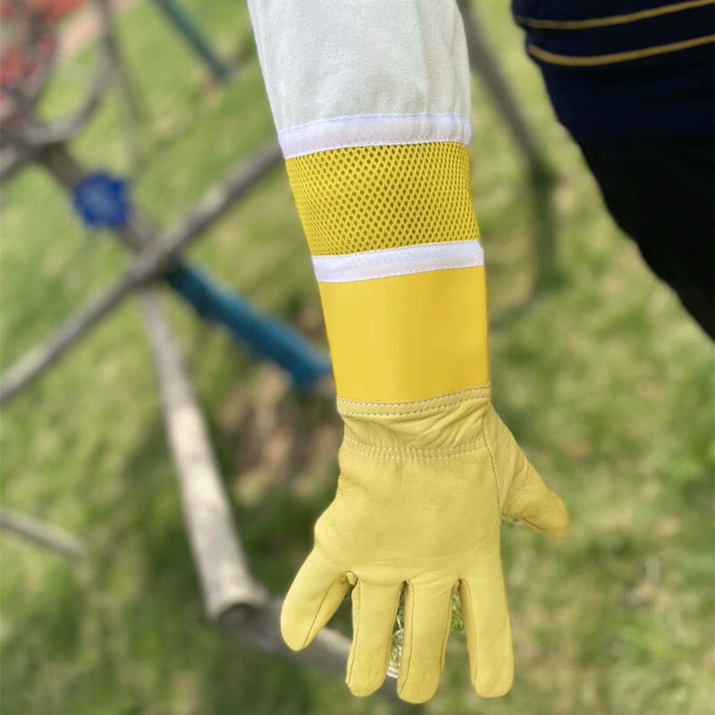 1 par pčelarskih rukavica od ovčje kože protiv pčela protiv uboda za profesionalne pčelare, pčelare, alate za vrtlarstvo