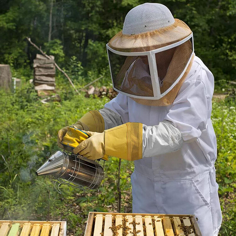 1 par pčelarskih rukavica od ovčje kože protiv pčela protiv uboda za profesionalne pčelare, pčelare, alate za vrtlarstvo