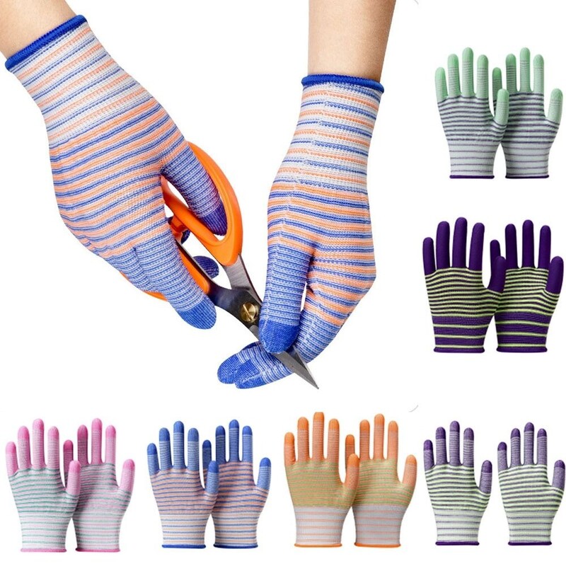 1 paar triibulisi kindaid nailonkindad libisemiskindlad kulumiskindlad töökindad Tööstuskindad Ohutustöökindad