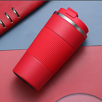 380ml/510ml Двойна термо чаша за кафе 304 от неръждаема стомана Непропусклива, нехлъзгаща се вакуумна колба за кола Пътна термо чаша Бутилка за вода