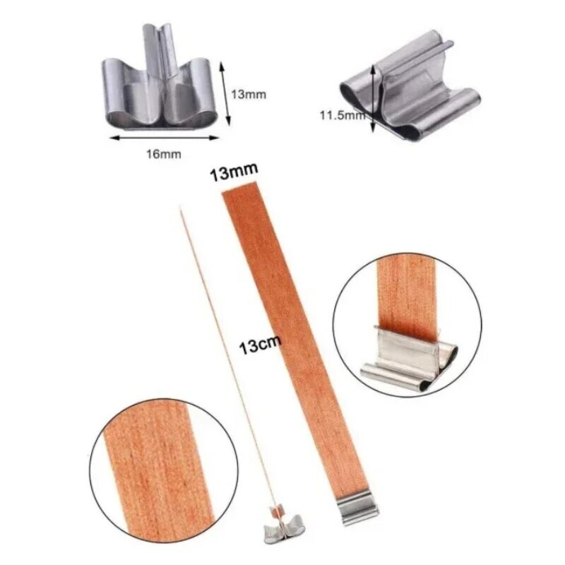 30 tk. Kvaliteetne puidust küünlataht koos klambrialusega käsitöö vitstest parafiinist mesilasvahast põleva suitsuta taht küünla valmistamise tarvikud