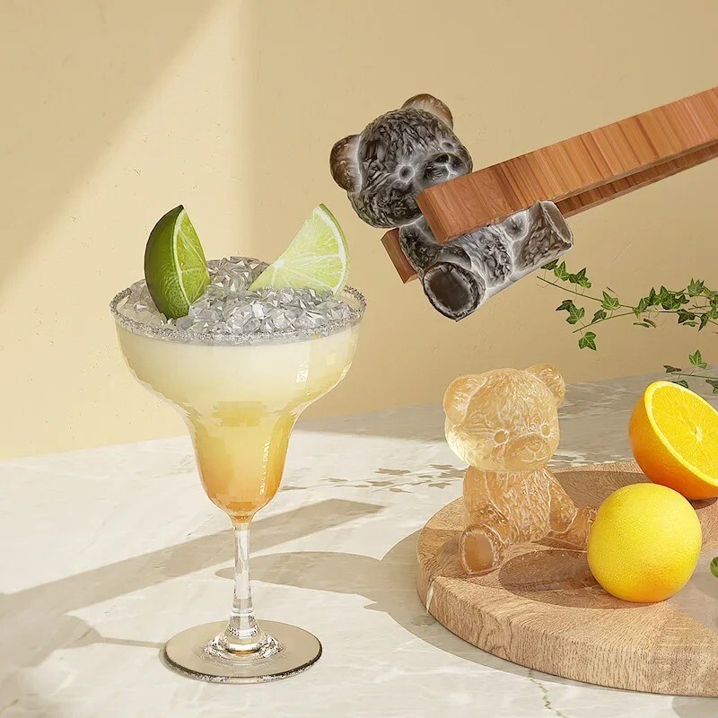 Усмихнато плюшено мече Силиконова форма за свещи 3D животински сапун Смола Занаяти Комплект за правене на гипс Ръчно изработена форма за кубчета лед Домашен декор Подарък