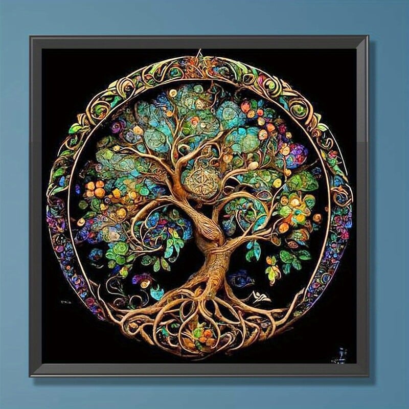 Направи си сам пълна бормашина 5D диамантена живопис Разпродажба Дървото на живота Комплект за бродерия на кръстат бод Мозайка Art Rhinestone Домашни декорации Ръчно изработени