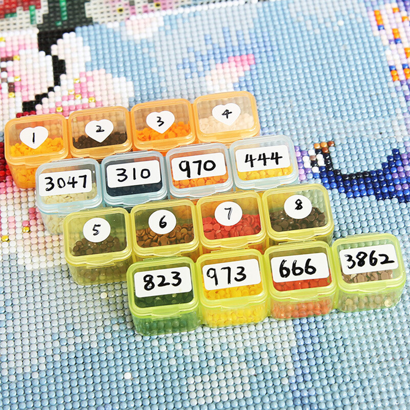 Kuumad 120–1200 lehe ruudukujulised ümmargused klassifikatsioonimärgiste kleebised Teemantvärvimistööriistad Teemantidega eristatav hoiukarbi kleebis