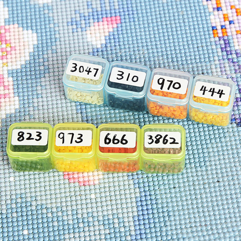 Kuumad 120–1200 lehe ruudukujulised ümmargused klassifikatsioonimärgiste kleebised Teemantvärvimistööriistad Teemantidega eristatav hoiukarbi kleebis