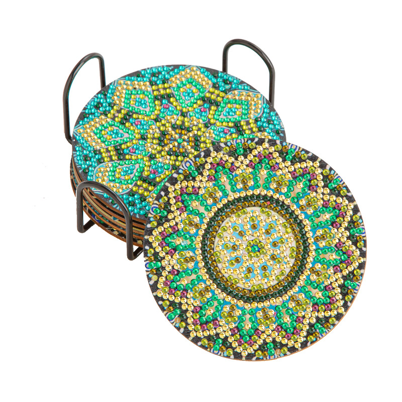 RUOPOTY 6 tk/komplekt Teemantmaalimise aluste komplektid hoidikuga Mandala Teemantkunsti komplektid Täiskasvanutele Lastele Kodukaunistused