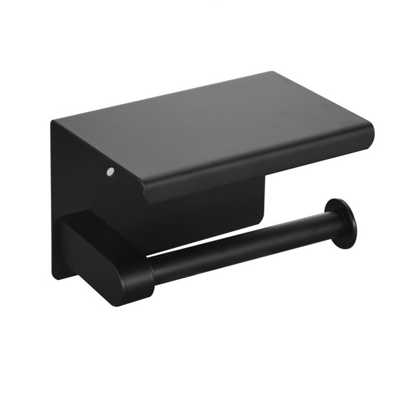 Alumiiniumisulamist tualettpaberi hoidik riiul koos kandikuga Vannitoa tarvikud Köök seinakinnitus Punch-free tualettpaberi rulli hoidik