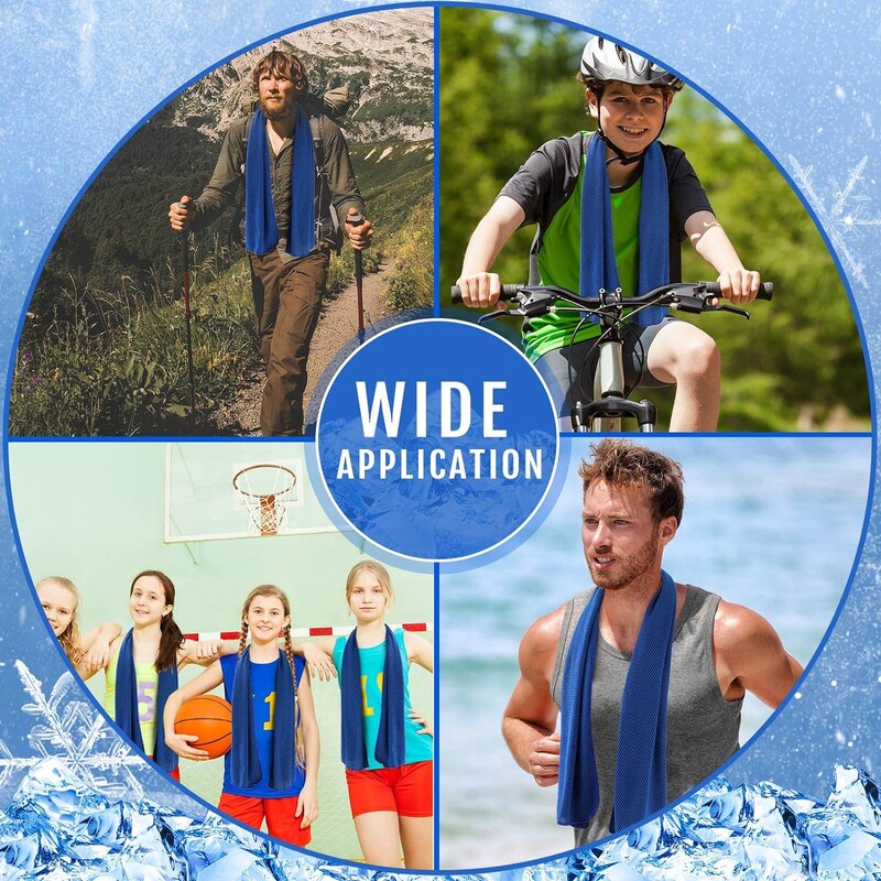 Sportiniai vėsūs rankšluosčiai Greitai aušinami ledo rankšluosčiai, skirti stovyklavimui, sportui, bėgimui ir kt