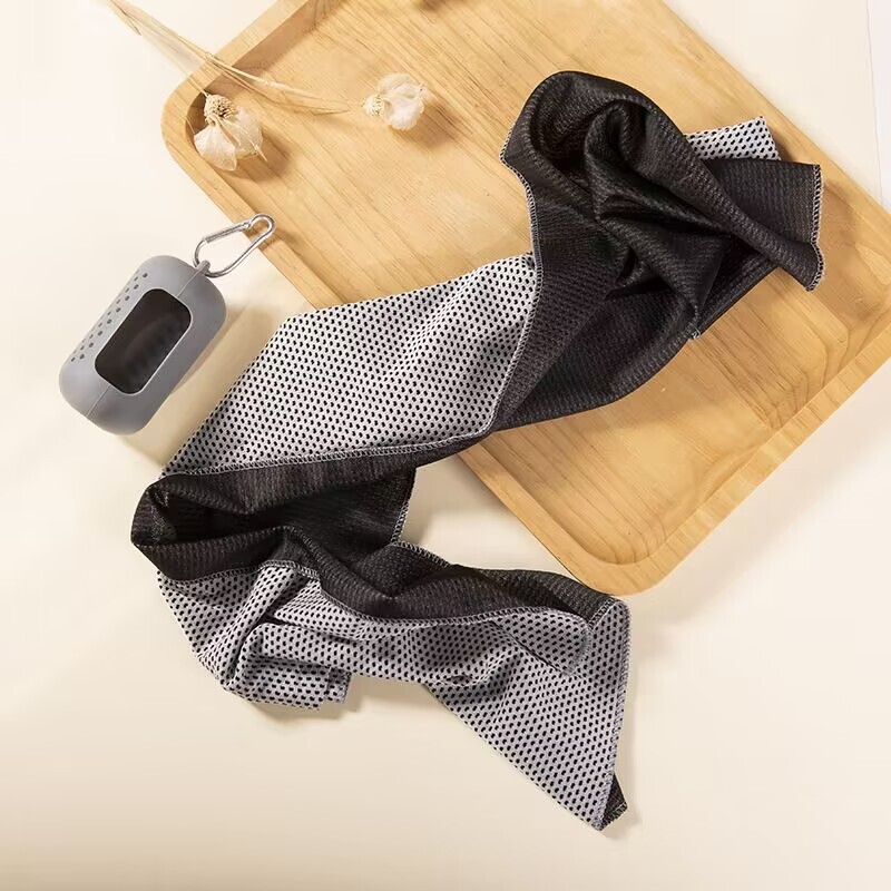 Lauke vėsinantis ledinis rankšluostis greitai džiūstantis kūno rengybos dviračių sportas, prakaito servetėlės, nešiojamasis mini silikoninis rinkinys šaltas rankšluostis