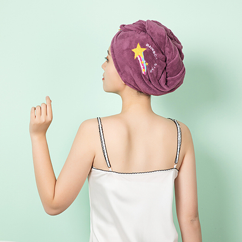 Žene Djevojačka kapa za sušenje kose Brzo sušeća kosa Kapa za ručnik Šešir Šešir za kupanje Kapa za tuširanje od čvrstog ručnika od mikrovlakana Kapa za tuširanje s jednim turbanom Kapa za kosu 1 kom